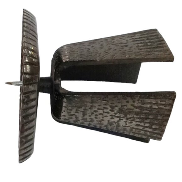 Vintage Modernist Brutalist Cast Iron 4-Legged Large Decorative Candle Holder - Picture 6 of 6